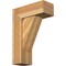 Ekena Millwork Traditional Block Rough Sawn Bracket w/ Offset Brace, Western Red Cedar, 8"W x 20"D x 28"H BKT0806X20X28TRA05RWR - alternate 1